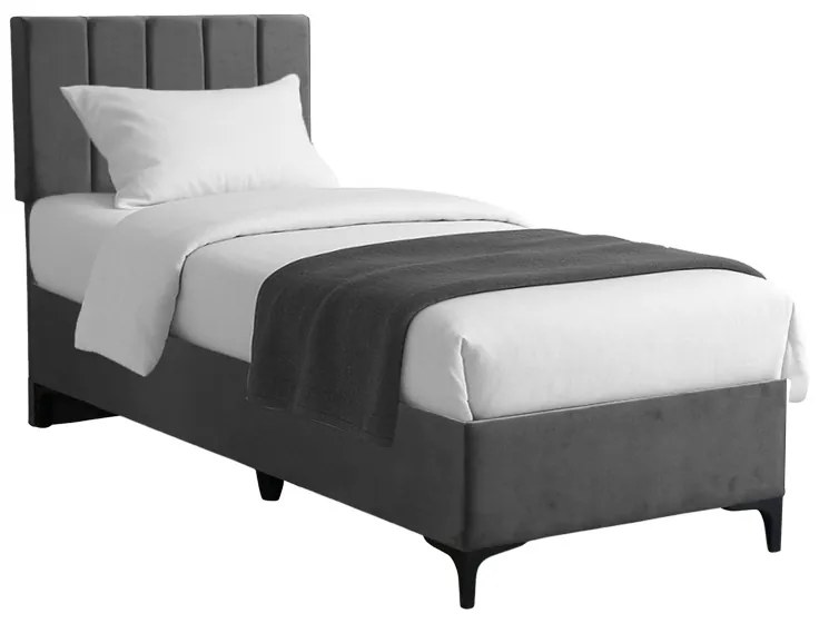 Intrahome Κρεβάτι Moega Intrahome ύφασμα σε ανθρακί απόχρωση 90x200εκ | SKU: INTRAPA-434111126