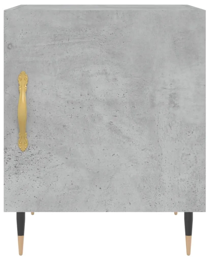 vidaXL Κομοδίνα 2 τεμ. Γκρι Σκυροδέμ. 40 x 40 x 50 από Επεξεργ. Ξύλο