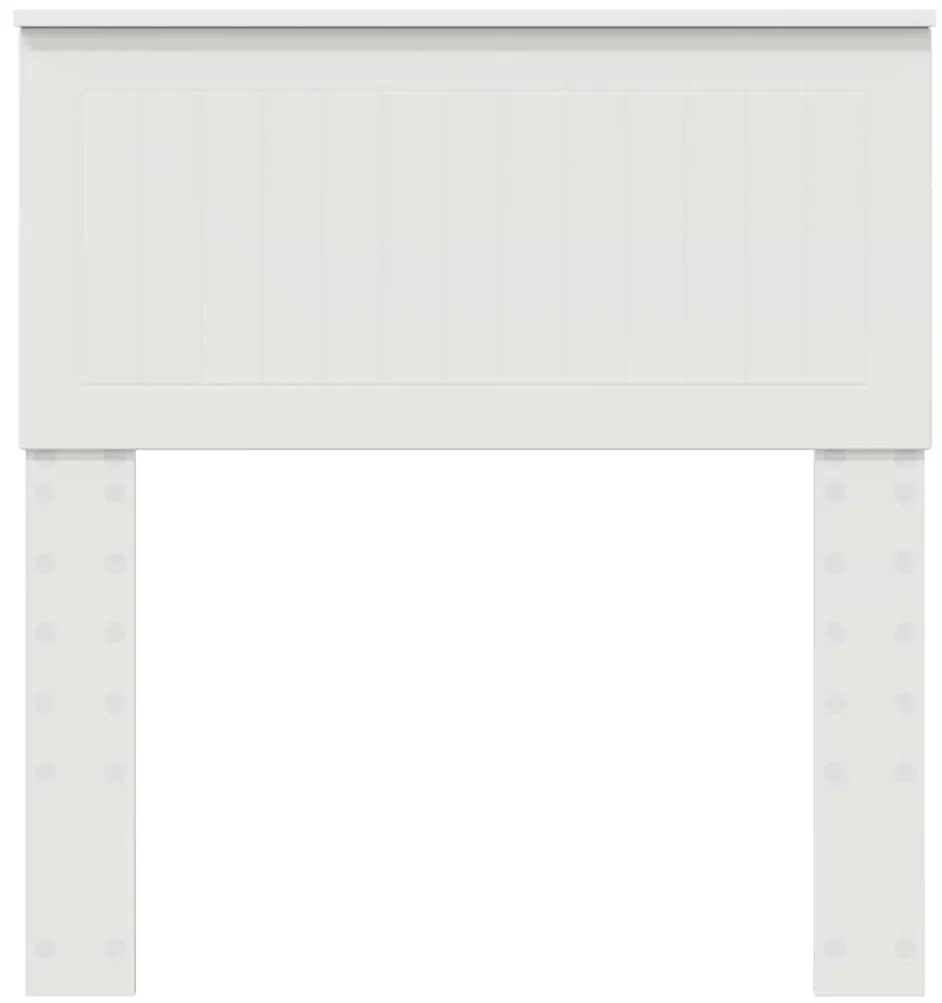 vidaXL Κεφαλάρι με κεφαλάρι Λευκό 80 cm Επεξεργασμένο ξύλο