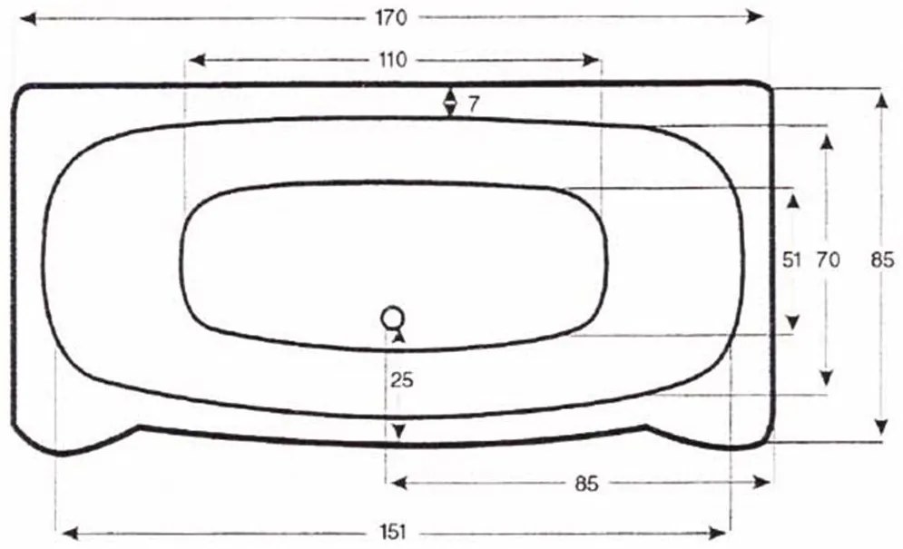 Μπανιέρα Sanitec Artemis