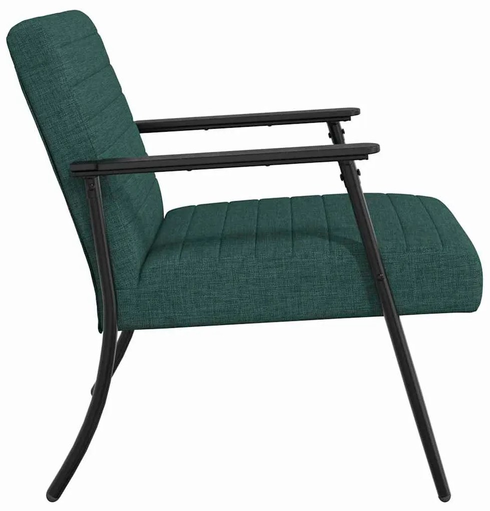 vidaXL Πολυθρόνα Σκούρο Πράσινο 59 x 75 x 78 εκ ύφασμα