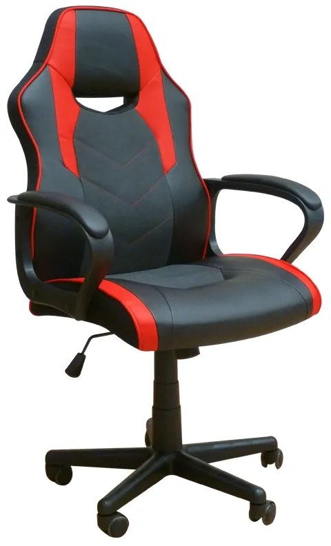 BS6210 ΚΟΚΚΙΝΟ/ΜΑΥΡΟ PU ΠΟΛΥΘΡΟΝΑ GAMING