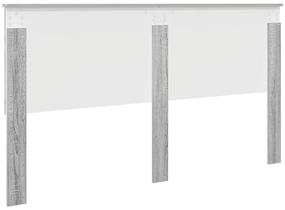 vidaXL Κεφαλάρι με κεφαλάρι Γκρίζο Σονομα 180 cm Επεξεργασμένο ξύλο