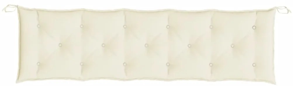 vidaXL Μαξιλάρι Πάγκου Κήπου Κρεμ 180x50x7 εκ. Ύφασμα Oxford