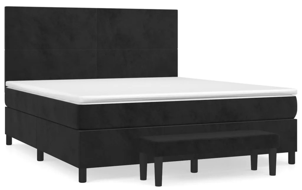 ΚΡΕΒΑΤΙ BOXSPRING ΜΕ ΣΤΡΩΜΑ ΜΑΥΡΟ 180X200 ΕΚ. ΒΕΛΟΥΔΙΝΟ 3137739