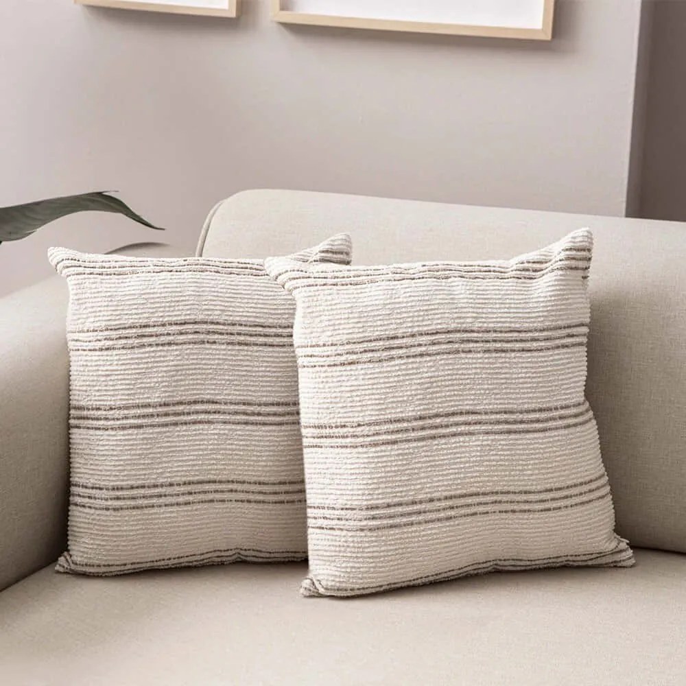 Μαξιλαροθήκη Διακοσμητική (Σετ 2Τμχ) 881PCR1397 Beige Aberto Design 43X43 Πολυέστερ