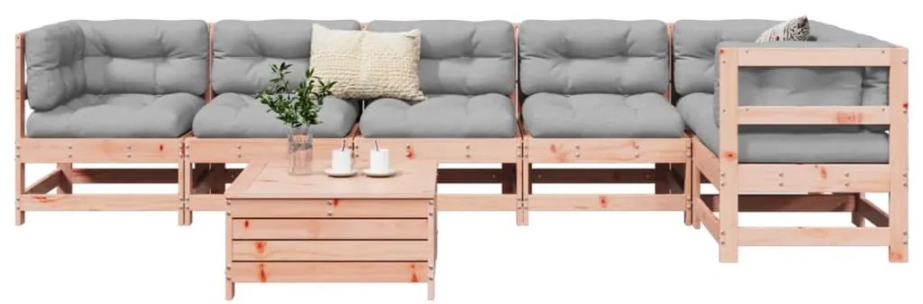 Καναπές Κήπου Σετ 7 Τεμαχίων από Μασίφ Ψευδοτσούγκα Ελάτης