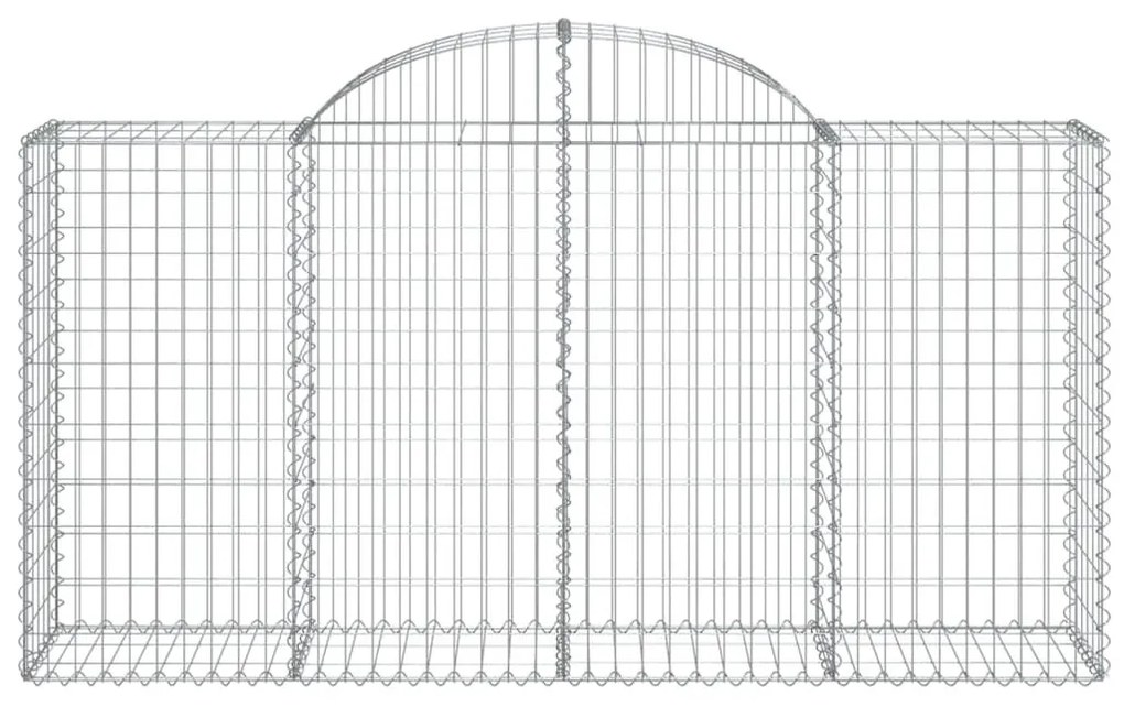 Συρματοκιβώτια Τοξωτά 50 τεμ. 200x50x100/120 εκ. Γαλβαν. Ατσάλι - Ασήμι