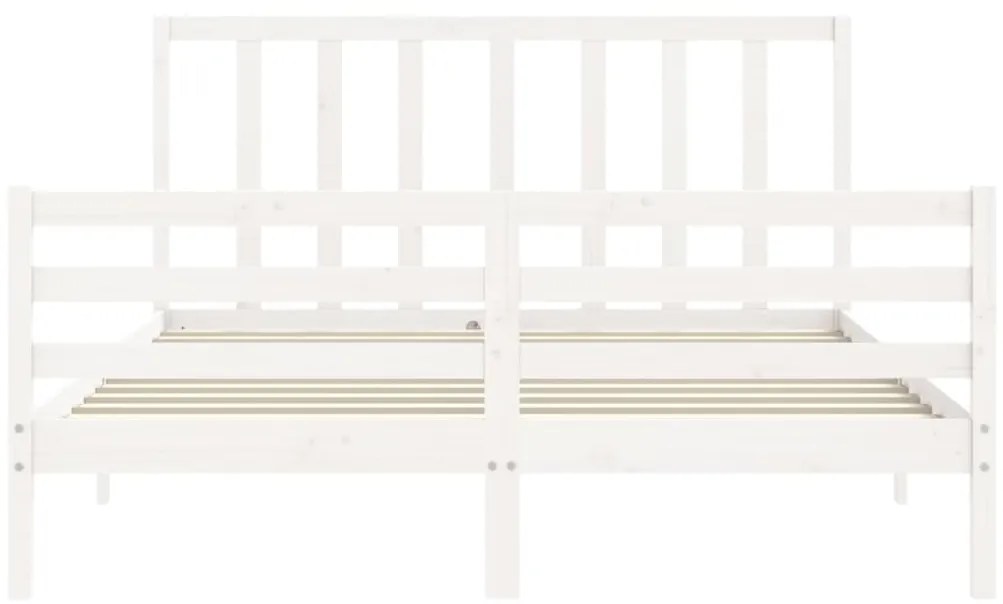 vidaXL Σκελετός Κρεβ. Χωρίς Στρώμα Λευκό 160x200 εκ Μασίφ Πεύκο