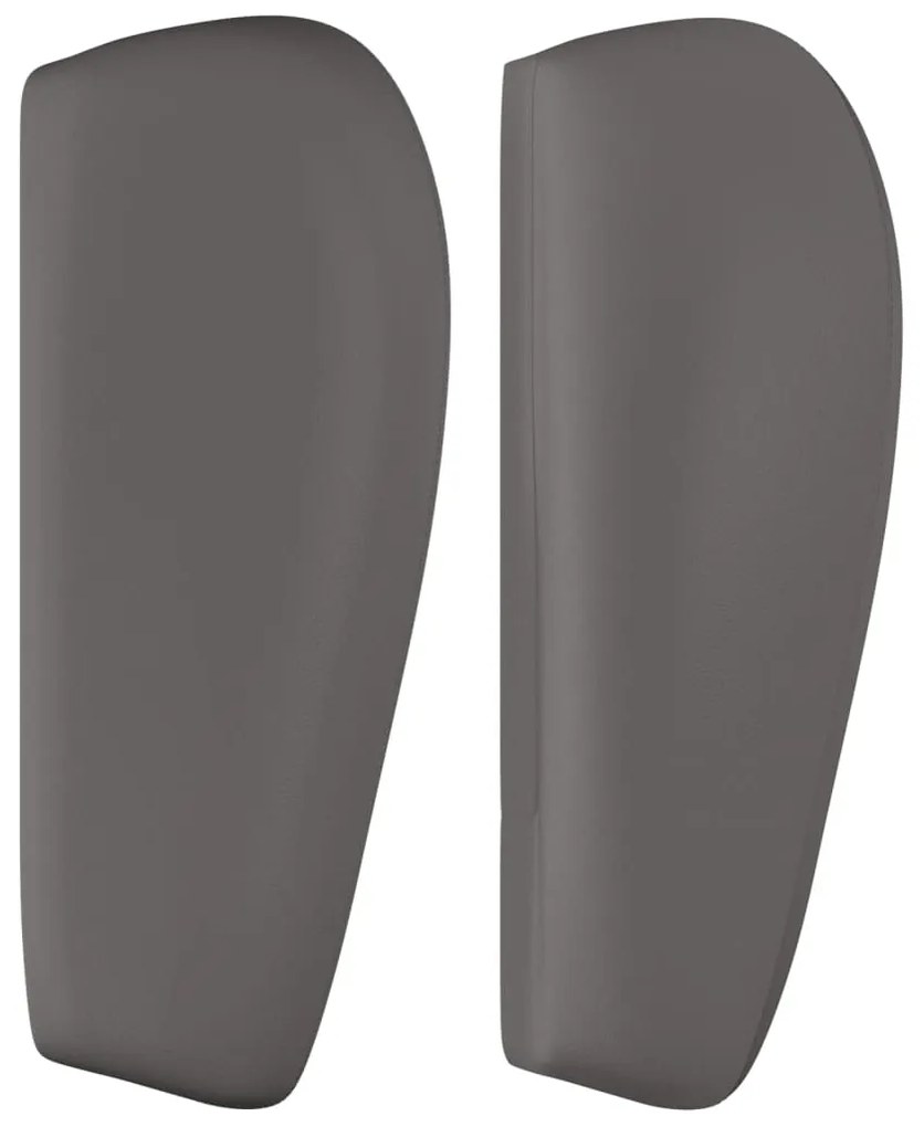 vidaXL Κεφαλάρι με Πτερύγια Γκρι 147x23x78/88 εκ. Συνθετικό Δέρμα