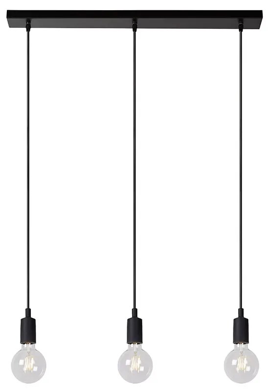 Φωτιστικό Κρεμαστό Lucide 08408-03-30 FIX Μαύρο Ματ (Black Mat)