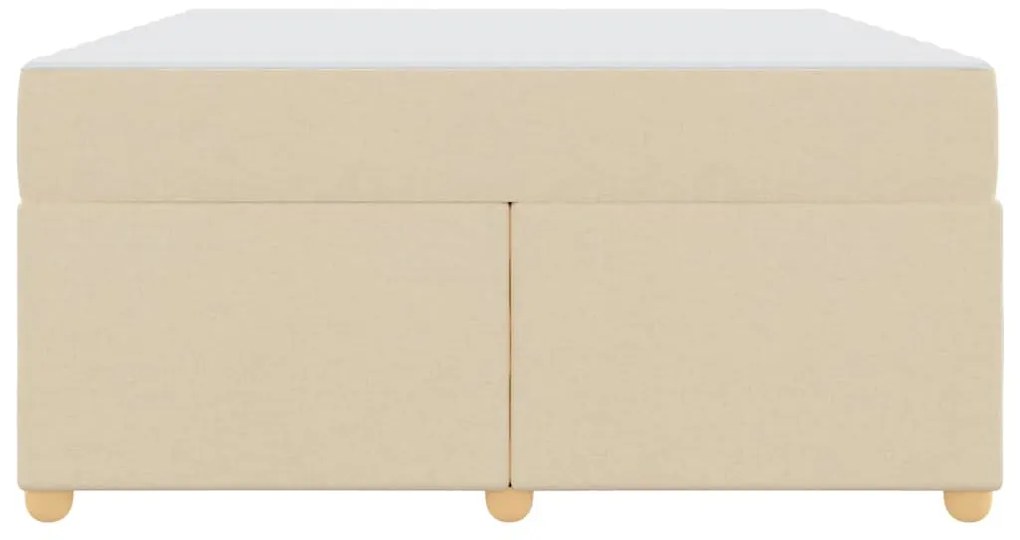 vidaXL Σκελετός Κρεβατιού με στρώμα Κρεμ 140 x 200 cm ύφασμα