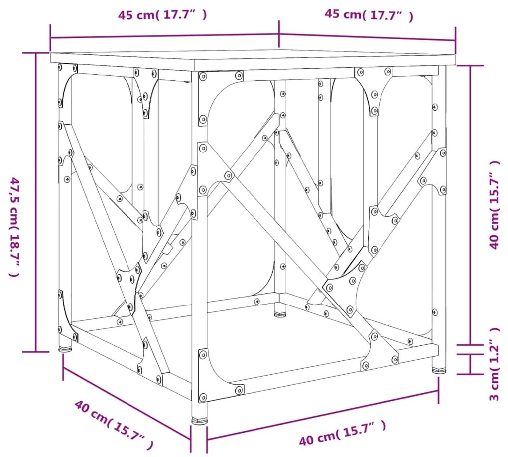 ΤΡΑΠΕΖΑΚΙ ΣΑΛΟΝΙΟΥ SONOMA ΔΡΥΣ 45X45X47,5 ΕΚ. ΕΠΕΞΕΡΓΑΣΜ. ΞΥΛΟ 834121