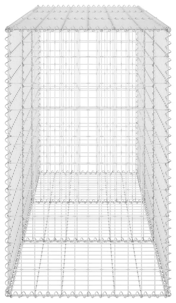 vidaXL Συρματοκιβώτιο Τοίχος 200x60x100 εκ. Γαλβαν.Χάλυβας + Καλύμματα