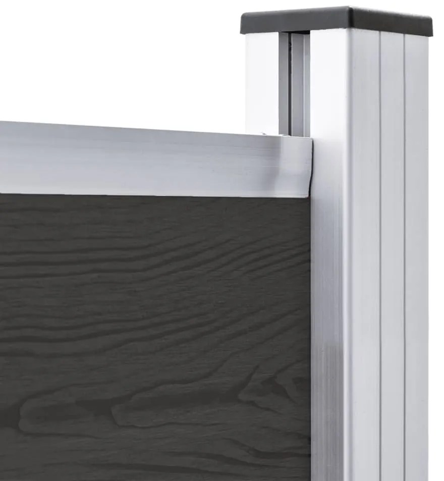 vidaXL Πάνελ Περίφραξης Μαύρο 175 x 146 εκ. από WPC