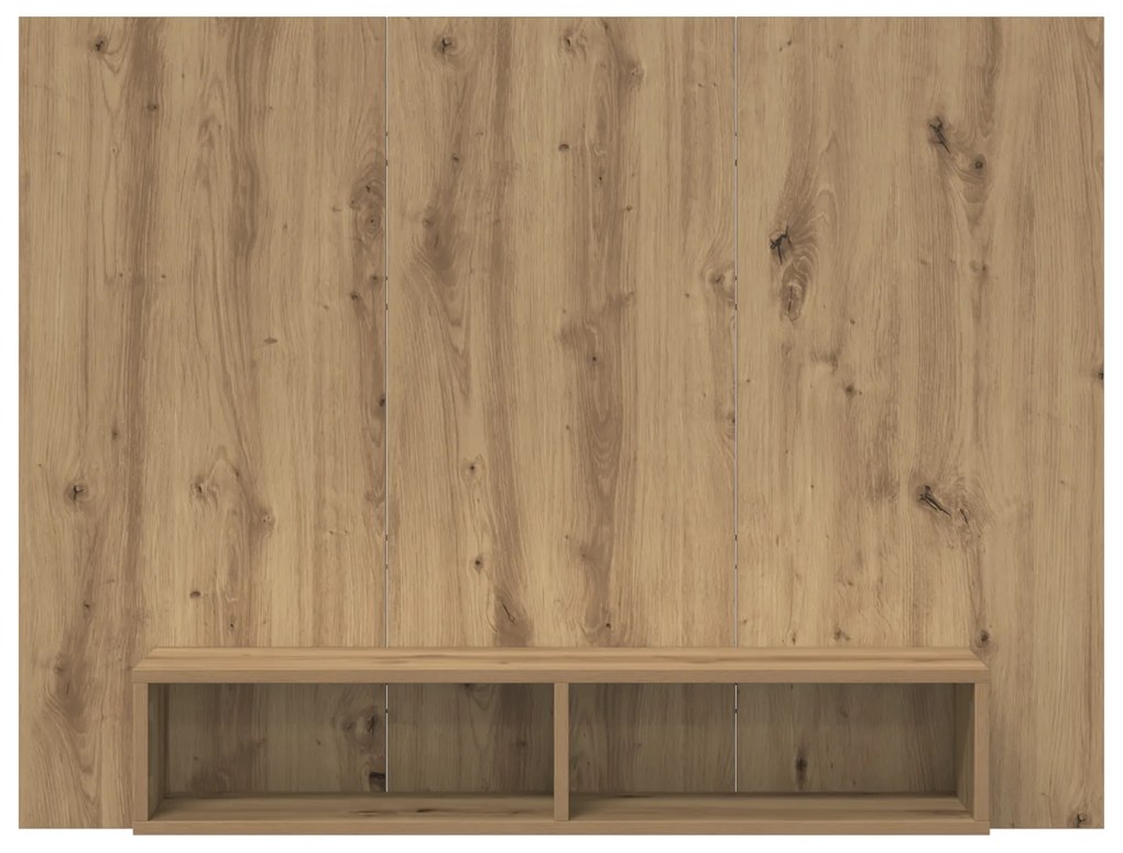 vidaXL Τηλεοπτική Κάβα Τοίχου artisan δρυς 120 x 23.5 x 90 εκ.