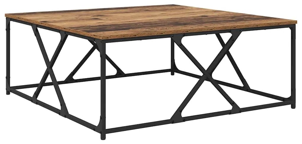 vidaXL Τραπεζάκι σαλονιού Παλιό Ξύλο 100 x 100 x 40 cm