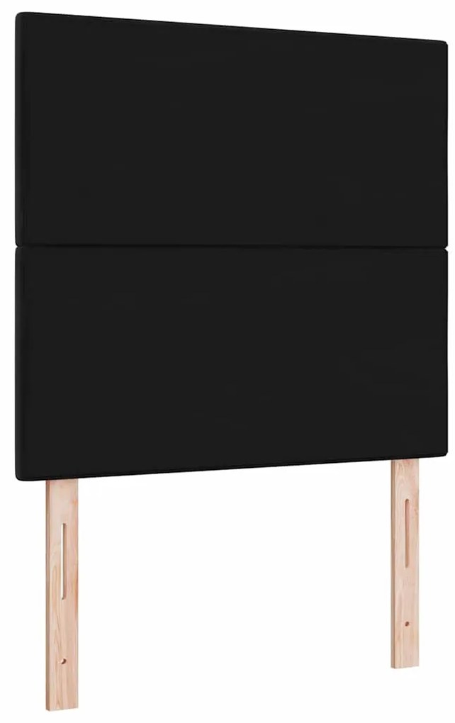 vidaXL Κεφαλάρι Επιτοίχιο με κεφαλάρι Μαύρο 80 cm Βελούδο