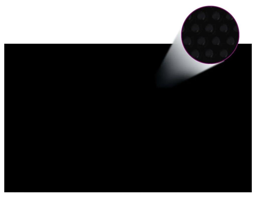 Κάλυμμα Πισίνας Ηλιακό Μαύρο/Μπλε 500x300 εκ. από Πολυαιθυλένιο - Μαύρο