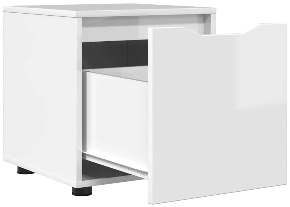 vidaXL Ντουλάπι Μπάνιου Υψηλής γυαλάδας λευκό 40,5 x 40 x 44 εκ