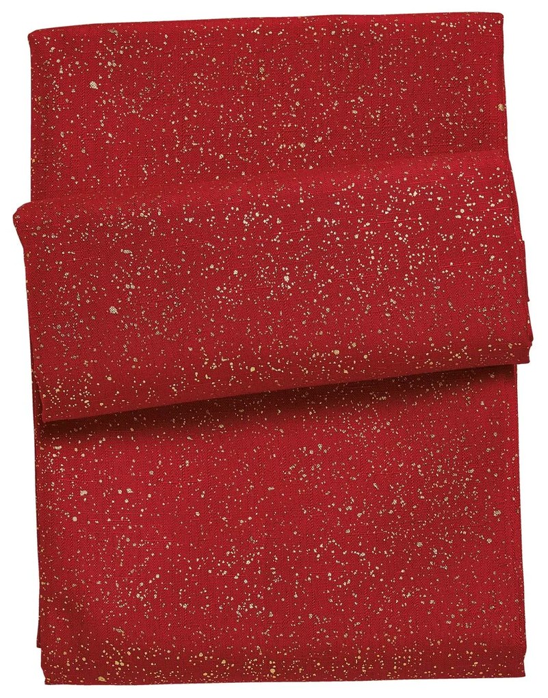 Χριστουγεννιάτικο Runner Polyester 45x140εκ. Christmas 0716 Κόκκινο-Χρυσό Das Home