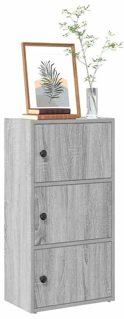 vidaXL Βιβλιοθήκη Γκρι Sonoma 40x24x77 εκ. από Επεξεργασμένο Ξύλο