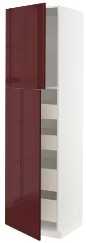 METOD/MAXIMERA ψηλό ντουλάπι με 2 πόρτες/4 συρτάρια, 60x60x220 cm 794.622.67