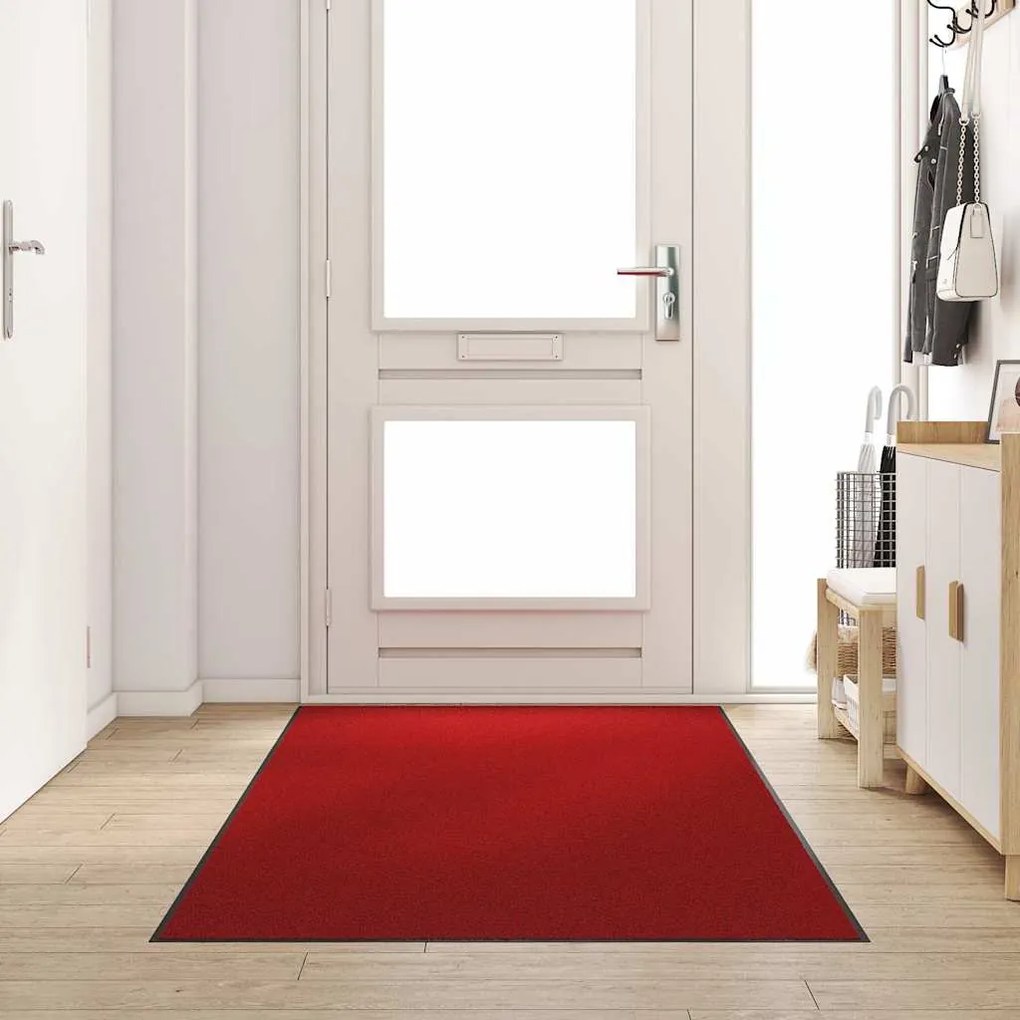 vidaXL Χαλάκι Εξώπορτας Κόκκινο και Μαύρο 120 x 250 cm