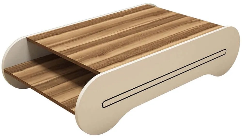 Τραπέζι Σαλονιού Cool 845HCT2806 120x63,6x30cm Walnut-Cream