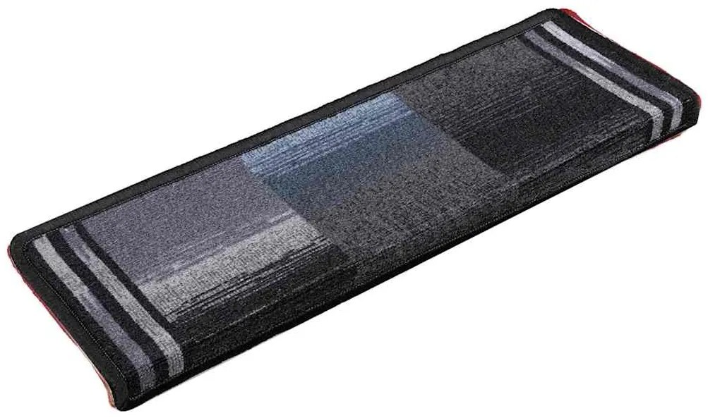 vidaXL Πατάκια Σκάλας Αυτοκόλλητα 5 τεμ. Μαύρα/Γκρι 65x21x4 εκ.