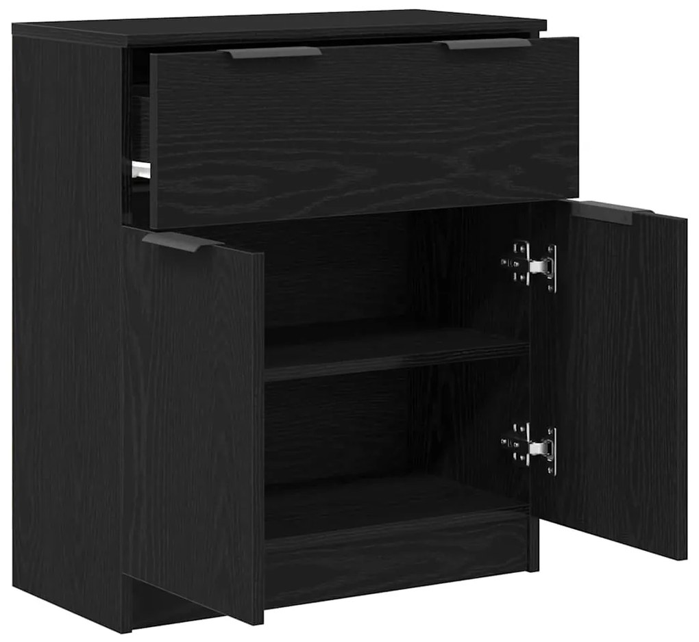 vidaXL Πλαϊνό γραφείο Μαύρο 60 x 30 x 70 εκ. Επεξεργασμένο ξύλο