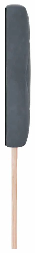 vidaXL Κεφαλάρι LED με φώτα λωρίδας LED Σκούρο γκρι 100 cm Βελούδο