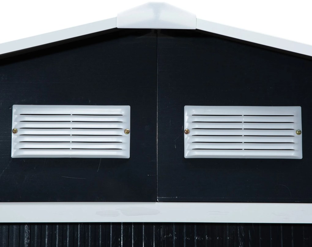 Outsunny Αποθήκη εργαλείων με συρόμενες πόρτες 2,77 x 1,95 x 1,92 m Μέταλλο Ανθρακί Γκρι