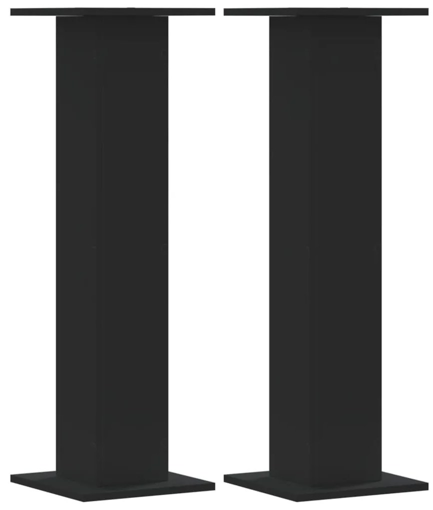 vidaXL Βάσεις Ηχείων 2 Τεμ. Μαύρες 30x30x95 εκ. Επεξ. ΞύλοΞύλο δρυός