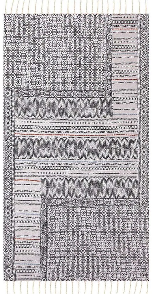 Χαλί Art 1018 Χειροποιήτο Grey-White New Plan 133X190cm