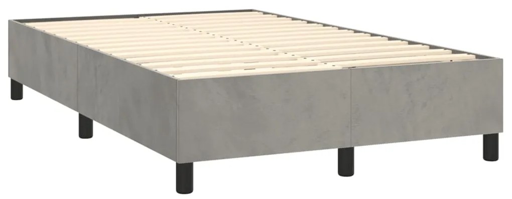 ΚΡΕΒΑΤΙ BOXSPRING ΜΕ ΣΤΡΩΜΑ ΑΝΟΙΧΤΟ ΓΚΡΙ 120X200 ΕΚ. ΒΕΛΟΥΔΙΝΟ 3137713