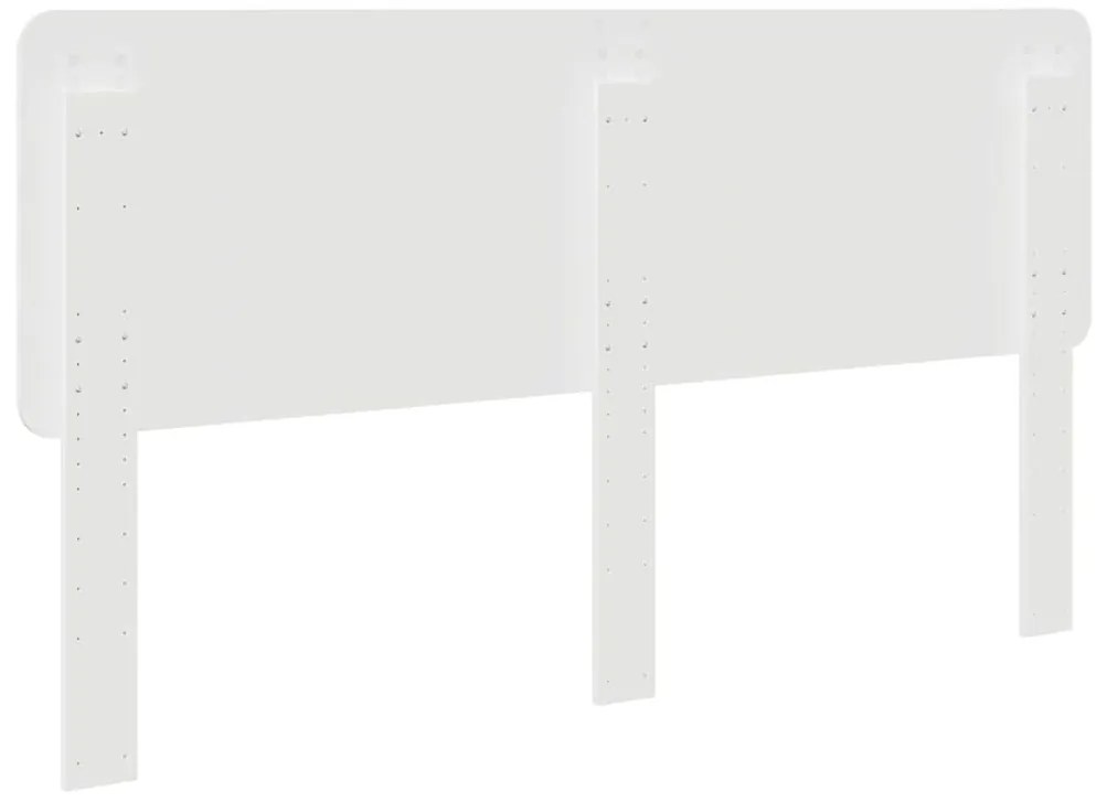 vidaXL Κεφαλάρι με κεφαλάρι Λαμπερό Λευκό 200 cm Επεξεργασμένο ξύλο