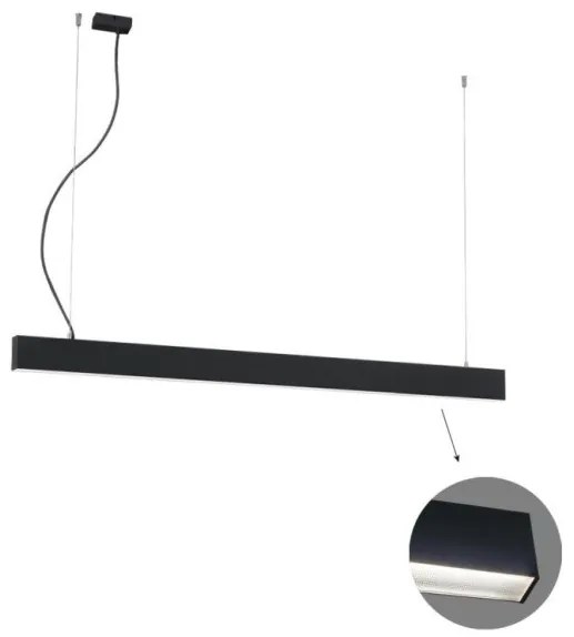 Γραμμικό Κρεμαστό L1980 4000K Μαύρο Microprismatic Dim. Ciba 3916-00198-4-B-M-D3 Viokef 3916-00198-4-B-M-D3 Μαύρο