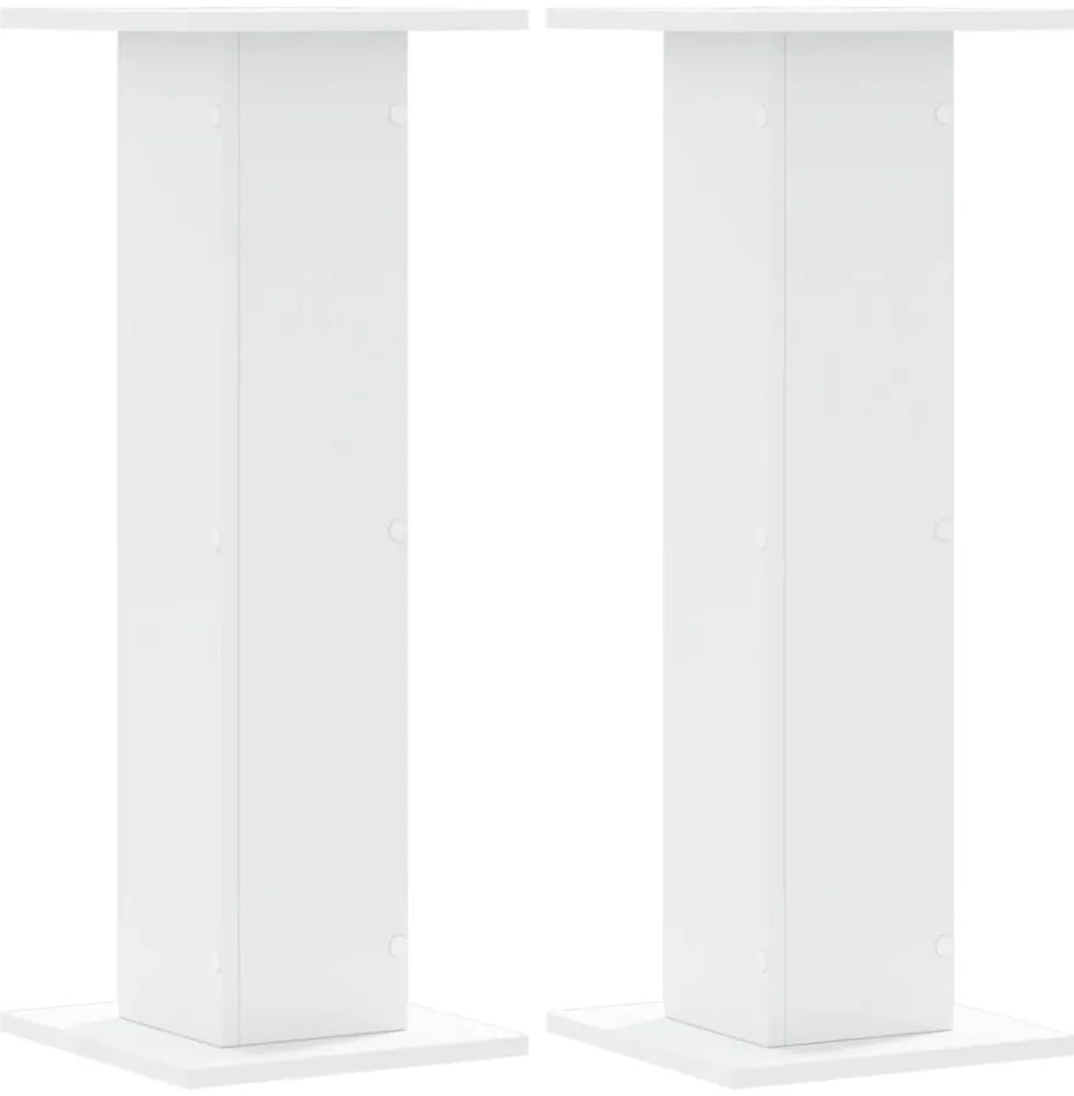 vidaXL Βάσεις Ηχείων 2 Τεμ. Λευκή 30x30x80 εκ. Επεξ. Ξύλο