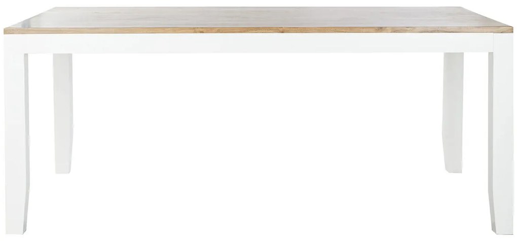 Τραπεζαρία DKD Home Decor Λευκό Καφέ ξύλο ακακίας Ξύλο από Μάνγκο 200 x 100 x 80 cm
