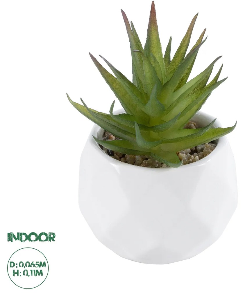 GloboStar® Artificial Garden SUCCULENT ALOE 20982 Διακοσμητικό Φυτό Παχύφυτο Αλόη Υ11cm