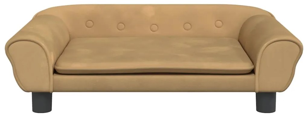 vidaXL Καναπές Παιδικός Καφέ 70 x 45 x 26 εκ. από Βελούδο