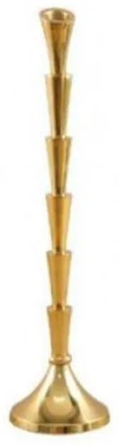 Κηροπήγιο Single 014.CH6266 39cm Gold Αλουμίνιο