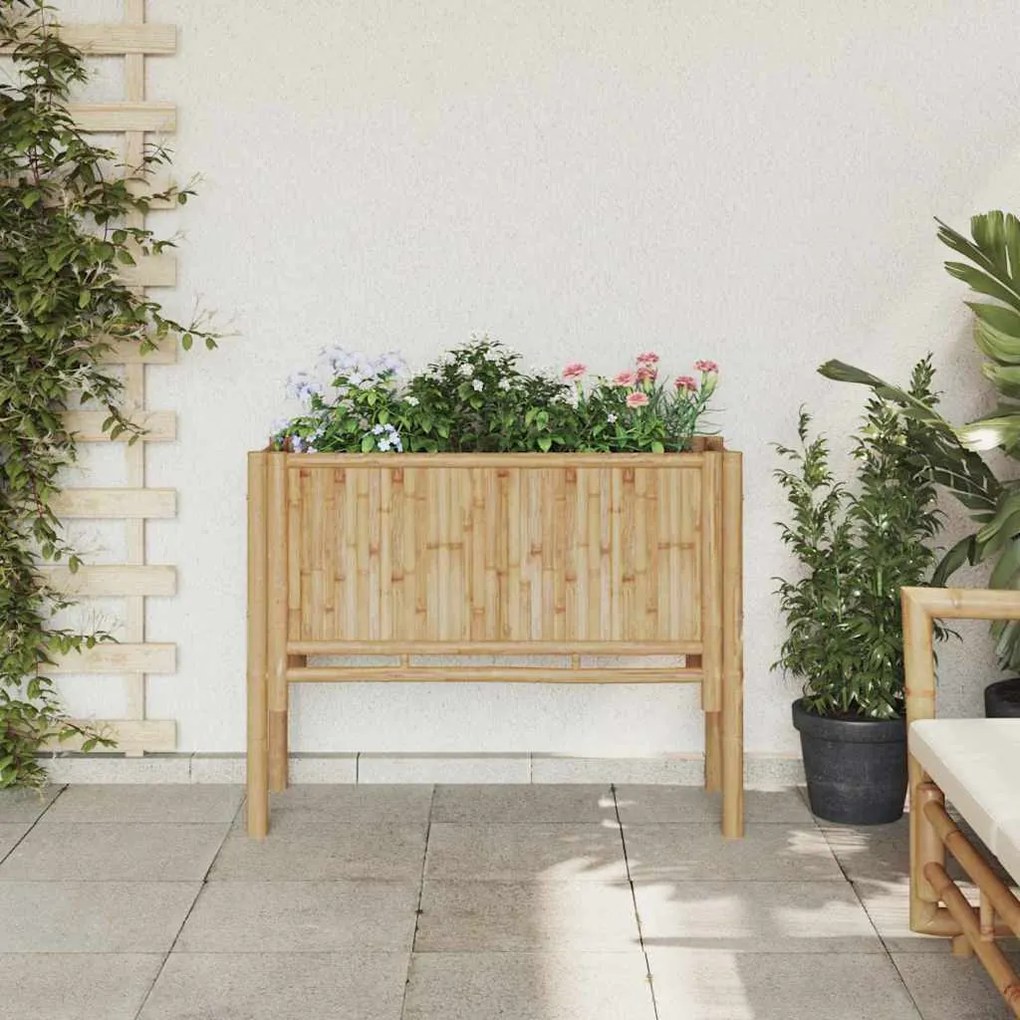 vidaXL Υπερυψωμένη Ζαρντινιέρα Καφέ 90 x 35 x 70 εκ. Μπαμπού