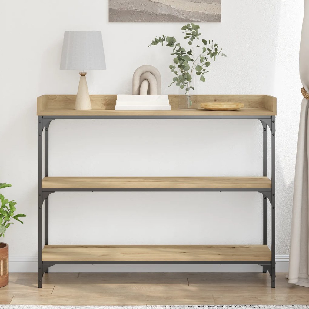 vidaXL Κονσόλα Ξύλου Artisan 100x30x80 εκ. Κατασκευασμένο ξύλο & Ατσάλι