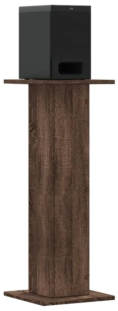 vidaXL Βάσεις Ηχείων 2 Τεμ. Καφέ Δρυς 30x30x80 εκ. Επεξεργασμένο Ξύλο