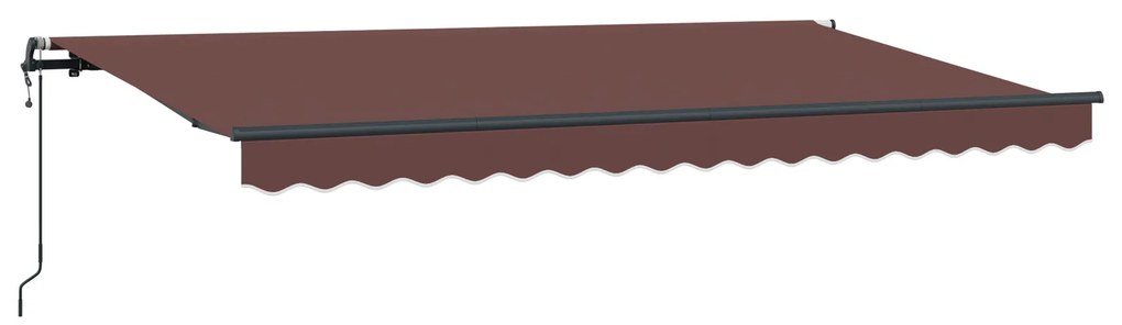 vidaXL Σκηνίτσα Αναδιπλούμενη Καφέ 400 x 200 cm Πολυεστέρας, Αλουμίνιο
