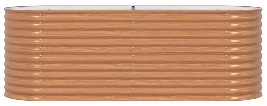 vidaXL Υπερυψωμένη Ζαρντινιέρα Καφέ 240 x 80 x 81 cm Ατσάλι