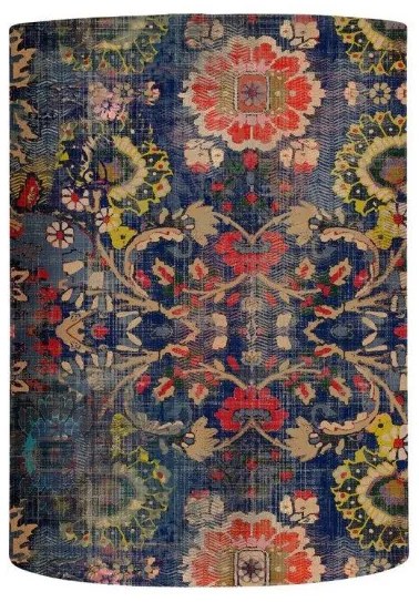 Καπέλο Φωτιστικού 1xE27 Μπλε Βελούδο Φ40cm Persia SH101108-F Ebb&amp;Flow-SH101108-F-Μπλε SH101108-F