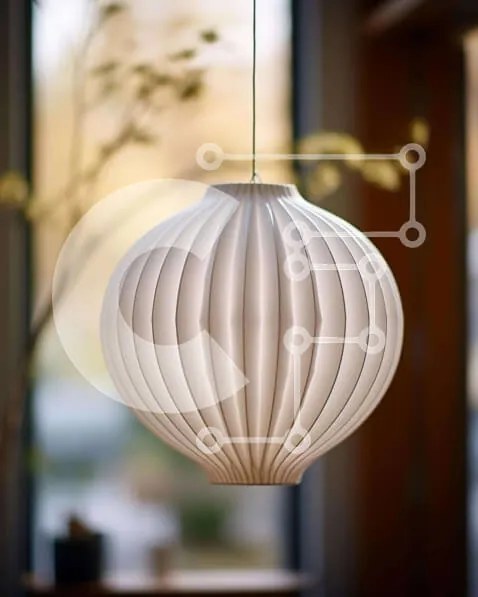 Intra Συλλεκτικό Ξύλινο Παζλ Plywood  4mm - Λευκό κρεμαστό φως στο δωμάτιο Σε Ξύλινο Κουτί - Διαστάσεις Puzzle: 10x10 cm – 25 κομμάτια